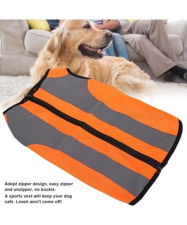 Qcwwy Reflective Vest for Dogs - Bright Safety Jacket L-Fluorescent Orange Warning Vest & Light Pet Safety Clothing - Buy Online on GoSupps.com