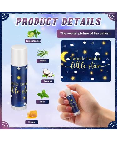 Fumete 50 Sets Baby Shower Lip Balm Favors - Moon & Star Designs with Thank You Tags & Organza Bags for Weddings Birthdays & Parties - Buy Online on GoSupps.com