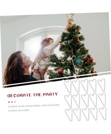 Zerodeko 150 Pcs Simulated Candy Cane Christmas Pendants Sugar Candy Canes Hanging Cane Ornaments Plastic - Buy Online on GoSupps.com