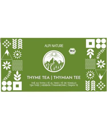  Alpi Nature Alpi Nature Organic Thyme Tea 80 Tea Bags with Thyme 80 g Pack of 4 x 20 Bags of 1 g - Buy Online on GoSupps.com