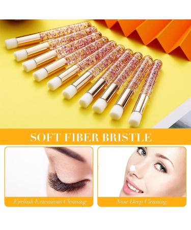 30 Pcs Crystal Lash Shampoo Brushes with Container - Pink Glitter, Eyelash Extension Cleanser & Facial Lash Cleansing Brush for Nose Pore Deep Cleaning - Cosmetic Lash Cleanser Brush - Buy Online on GoSupps.com