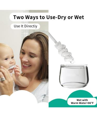 ALARTSNAIL Baby Oral Cleaner Set - 42 Tongue Cleaners, 1 Finger Toothbrush - Newborn to 36 Months - Individual Packaging - Umbrella Brush Head - Baby Mouth Hygiene Kit - Buy Online on GoSupps.com