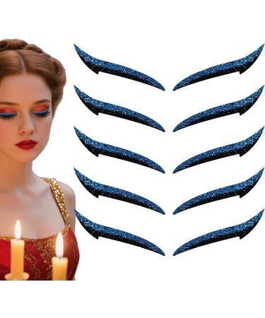 Autocollants Eyeliner Cils Patch Maquillage Fard Paupi res - Disque Maquillage Portable pour Voyage Spectacle Danse 10 Pi ces R sistant l'Eau Bleu - Buy Online on GoSupps.com