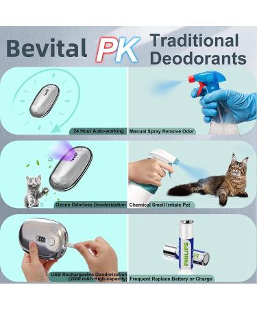 Bevital Unscented Cat Litter Room Deodorizer - Odor Eliminator for Litter Box & Small Animal Toilet - Rechargeable 360 Monitor - Buy Online on GoSupps.com