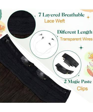 Easyouth Ombre Wire Hair Extensions Real Hair Balayage Black to Brown and Blonde 18 Inch 80g - #1B/6/27 - Buy Online on GoSupps.com