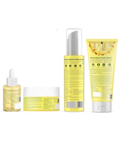 THE PLANT FIX | Pineapple De-Pigmentation Regime with Pineapple Exfoliation Fruity Toner Pineapple Juicy Cleanser Pineapple Depigmentation Dewy Serum & Smoothie Moisturizer - Buy Online on GoSupps.com