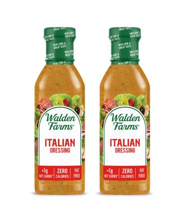 Walden Farms Italian Dressing 12 oz. Bottle Fresh and Delicious Salad Topping Sugar Free 0g Net Carbs Condiment Smooth and Tangy 2 Pack Italian 12 Fl Oz (Pack of 2) - Buy Online on GoSupps.com