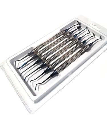 MYDLO Dental Composite Non-Stick Filling Instrument Kit - 6-Piece Stainless Steel Set with Blue Plasma Coating | International Shipping Available - Buy Online on GoSupps.com