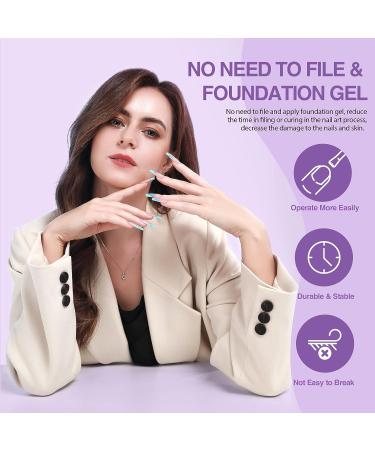 Saviland Medium Coffin Gel Nail Tips 360 PCS - Pre-shaped Clear False Nails for Acrylic Extensions - 15 Sizes - Nail Salon Manicure Gift - Buy Online on GoSupps.com