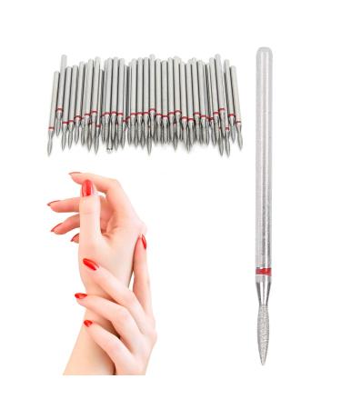 Nail Grinder Drill Bit Set for Nails 50 Pieces Nail Polisher Nail Drill for Home Nail Salon (F-1.8mm)