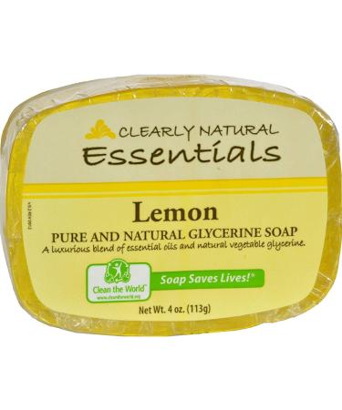 Clearly Natural Lemon Glycerine Bar Soap 4 Ounce - 6 per case. - Buy Online on GoSupps.com