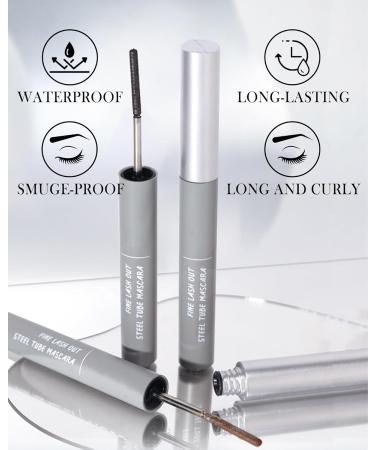 Waterproof Black Metal Mascara Judy 3D Curling Eyelash Iron Mascara Washable Extra Slim Metal Rod Mascara Wand Lengthening Long-Lasting Steel Tubing Hypoallergenic Mascara for Older Women (2Pcs) 2pcs Black - Buy Online on GoSupps.com
