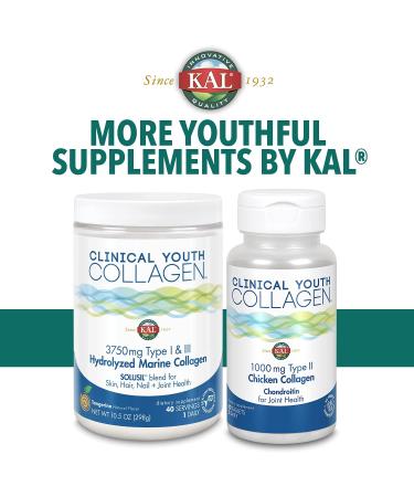 KAL Clinical Youth Collagen - 60 Vegetarian Capsules for Youthful Skin - Buy Online on GoSupps.com
