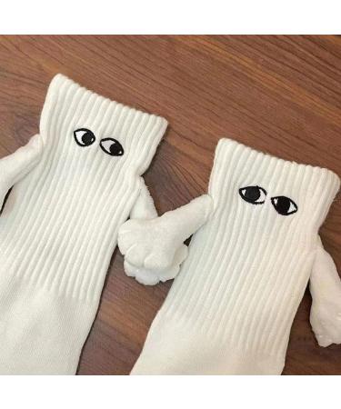 3D Doll Couple Socks - Funny Magnetic Novelty Cotton Crew Socks (White, 1pcs) - Buy Online on GoSupps.com