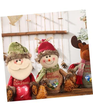 SEWOART Bag Snowman Pocket Candy Heart Shape Linen Pouch Transparent Christmas Favor Party Window - Buy Online on GoSupps.com