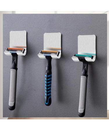 Elegance-Go Razor Holder & Multi-Purpose Hooks - Self-Adhesive No Drilling Stainless Steel Shower Organizer for Bathroom Kitchen & Office - 4 Piece Set - Buy Online on GoSupps.com