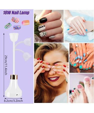 Rose Mini Nail Dryer - Aceshop 18W UV LED Nail Lamp for Gel Polish, Portable and USB Rechargeable, 360 Rotatable Design - Quick Dry Curing Lamp for DIY Manicure at Home or Salon - Buy Online on GoSupps.com