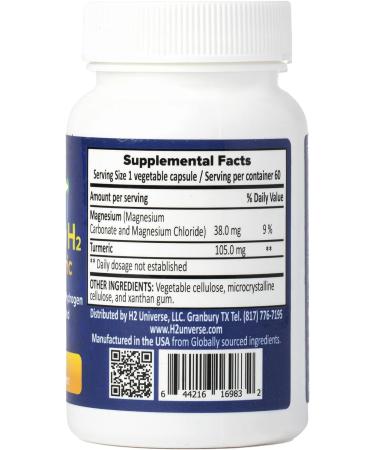 True Nano H2 with Turmeric | Boosts Energy & Antioxidant | 60 Capsules - Buy Online on GoSupps.com
