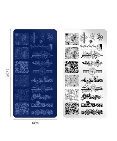 SIOPPKIK Nail Stamping Plates | Marble Pattern Nail Art Stencil Tools | Stainless Steel Nail Design Template for Perfect Manicures - Buy Online on GoSupps.com