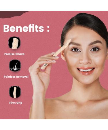 Floren 3 Pack Eyebrow Razors for Women | Eyebrow Precision Shaper | Reusable and Salon Look - Dermaplaning Tool and Eyebrow Shaping | Eyebrow Razor for Flawless Eyebrows and Skincare | Easy to Hold - Buy Online on GoSupps.com