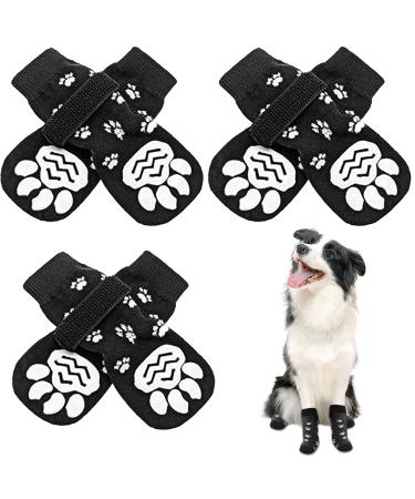 6PCS Anti Slip Dog Socks Pet Socks Dog Boots Dog Paw Winter Protector Traction Control Dog Socks with Grip Dog Grip Socks Indoor Rubber Dog Socks Dog Anti Slip (7.28" X 2.95"(LxW))(L)
