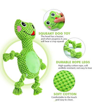 QKFON Plush Dog Toys - Squeaky Interactive Toys for Small to Large Dogs | Quality Pedagogical Stuffed Playthings - Buy Online on GoSupps.com