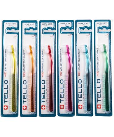 3x Tello Brush Ultra Soft 4480 - Super Soft Manual Toothbrush for Kids with Rounded NOLLEX Bristles - Random Color - Ideal for Gentle Oral Care - Buy Online on GoSupps.com