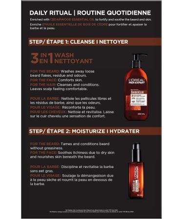 L'Oreal Paris Men Expert Barberclub Kit with Beard Oil 3 in 1 Face Wash beard Wash and Shampoo for Men with Cedarwood Essential Oil Full Size Products 2 Count Beard Oil + 3-in-1 Wash Kit - 2 Count - Buy Online on GoSupps.com