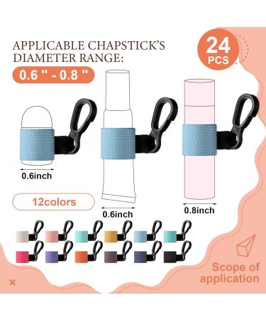 24 Mini Lip Balm Holder Keychains - Elastic Lip Balm Holders for Keys & Purse | Shop Internationally - Buy Online on GoSupps.com