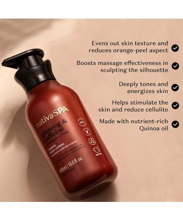 Nativa SPA Ginseng & Caffeine Toning Body Lotion - 13.5 Ounce - Moisturizer with Quinoa Drops for Hydration - Buy Online on GoSupps.com