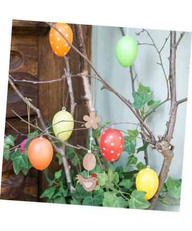 Cabilock Easter Home Decor Easter Wooden Tags Wood Decor Home D cor Easter Wooden Pendant Paper Cut Spring - Buy Online on GoSupps.com