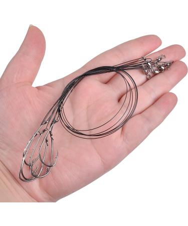 Baitholder Snelled Hook Leader Rig 24pcs - Saltwater/Freshwater Fishing Wire Rigs with Hooks & Swivels - Buy Online on GoSupps.com