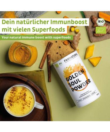 BIO Turmeric Powder Latte (Golden Milk) with Ginger & Many Other Superfoods from Germany Immune Boost & An - Buy Online on GoSupps.com