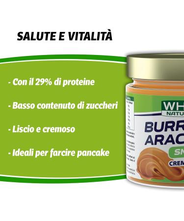 WHY NATURE WHY NATURE PEANUT BUTTER - Gluten-Free Peanut Butter - Thickening Cream - Smooth - 350g - Buy Online on GoSupps.com
