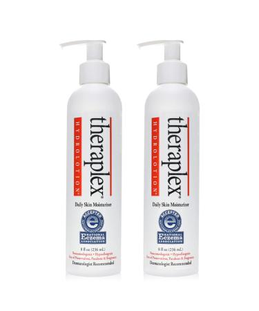 Theraplex Hydro Lotion (8 oz) - No Parabens or Preservatives, Noncomedogenic, and Hypoallergenic, Fragrance-Free, Dermatologist Recommended - National Eczema Association Seal of Approval (Pack of 2) 8 Fl Oz (Pack of 2)
