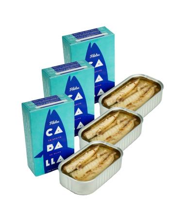 Lot 3x Mackerel fillets in olive oil 4/6 pieces - box 110g