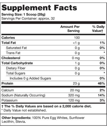 Healthy 'N Fit - 100% Egg Protein (unflavored) Natural 2 lb Bag. Just Egg Instant Dried Whites: Great for Baking and Mixing. - Buy Online on GoSupps.com