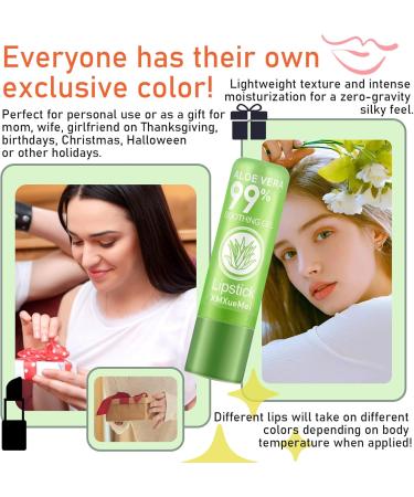 4PCS Aloe Vera Lipstick Color Changing Lipstick Moisturizing Magic PH Jelly Lipstick Set for Women Tinted Lip Balm Long Lasting Waterproof Color Change Lip Gloss Makeup - Buy Online on GoSupps.com