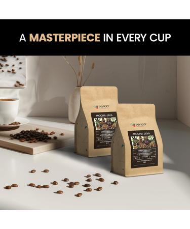 Invigo Espresso Coffee Beans 340g - Aroma-Rich Whole Coffee Bean Small Batch Local Premium Roasting Vegan & Gluten-Free Birthday or Christmas Gift Ideas for Coffee Lovers Whole Bean Mocha Java - Buy Online on GoSupps.com