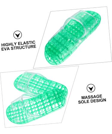 MAGICLULU 2 Pairs Slippers Quick Drying Shower Slippers Green Home Indoor Slippers Non Dorm Shoes Gym Foot Spa Soak Tub Shower Footware Massaging Travel Pvc Household Plastic Barrel 25x9.5cm 8x2pcs Greenx2pcs - Buy Online on GoSupps.com