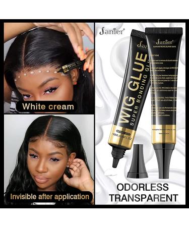 Janier Waterproof Lace Front Wig Glue - Strong Hold Adhesive (2.0fl oz) - Buy Online on GoSupps.com