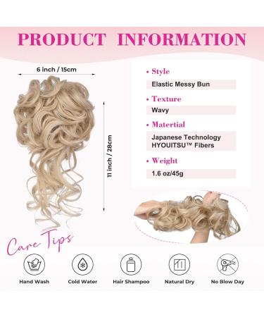 REECHO Synthetic Messy Bun Hair Piece - Medium Blonde Updo Elastic Hair Bun for Women - Buy Online on GoSupps.com