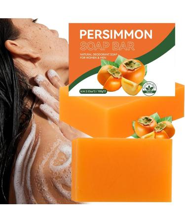  G n rique Persimmon Soap Odor Control Wash Deodorizing Facial Wash Block Moisturizing Natural Formula Gentle Freshing Cleanser for Men Women Underarm Thigh Intimate Area Easy to Use - Buy Online on GoSupps.com