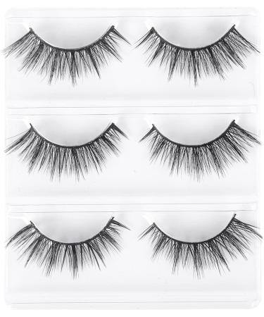 3D Mink False Eyelashes Natural Look Reusable Fake Lashes Volume Fluffy Soft Strip Lashes 3 Pairs No Glue 3Pairs36 - Buy Online on GoSupps.com