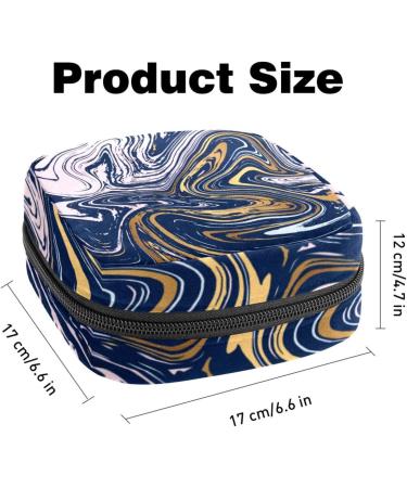 Portable Storage Bags for Women's Bandages - Aesthetic Abstract Marble Design | Ideal for Tampons Panty Liners & Menstrual Pads | Perfect for School & Office - Buy Online on GoSupps.com