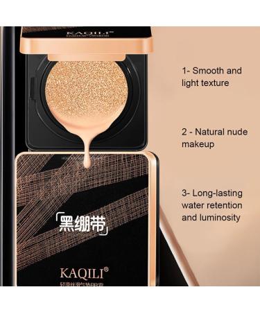 BEALIFE 3pcs Air Cushion Foundation with Replacement Full Coverage Whitening Oil Control Concealer Breathable Makeup Foundation for Face Natural Color - Buy Online on GoSupps.com