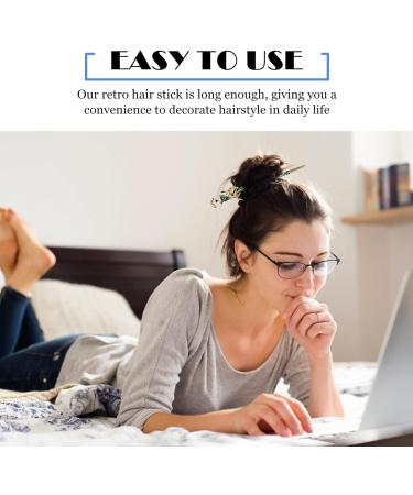 minkissy Clips Stylish Retro Barrettes Chinese Traditional Pen Making Handmade Ponytail Chopsticks Fashion Holder Chopstick Rhinestone Vintage Decor Long Hairpins Women Style Chignon Hair - Buy Online on GoSupps.com