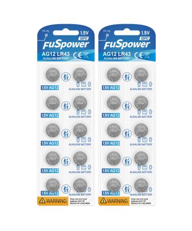AG12 Batteries 1.5V Alkaline LR43 386 186 L1142 LR1142 Button Cell Watch batteries for Thermometer 20pcs
