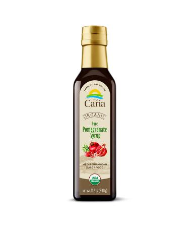 Little Caria Organic Pomegranate Molasses - USDA Organic, Mediterranean Superfood, No Added Sugar, No Additives, 11.6 oz