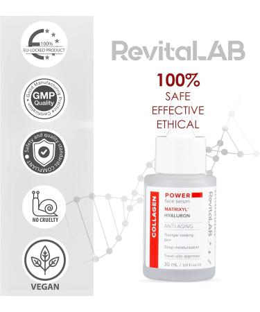 RevitaLAB Power Face Serum with Collagen and Matrixyl A concentrated product specially formulated to provide effective skin care against the signs of aging - Buy Online on GoSupps.com